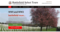 Desktop Screenshot of battlefieldselecttours.co.uk