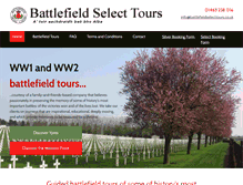 Tablet Screenshot of battlefieldselecttours.co.uk